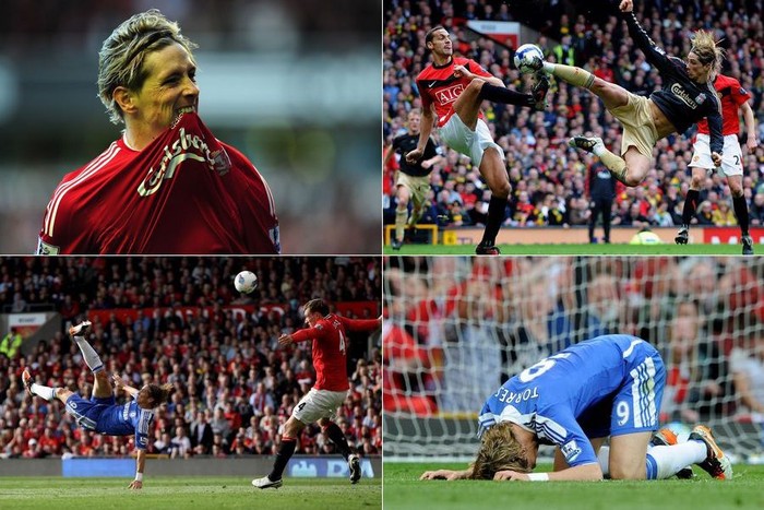 Hai bộ mặt khác nhau của Fernando Torres trong các trận gặp Man United: Từ “kẻ bắt quỷ” đến kẻ bị “quỷ” bắt vía.